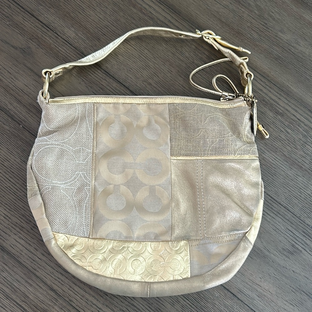 Authentic Coach Gold Bag